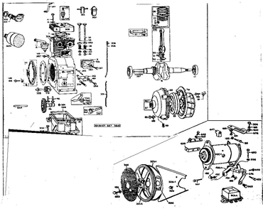 Replacement Parts Diagram and Parts List for 23D-R6 0010 - 0041 Briggs and Stratton Engine